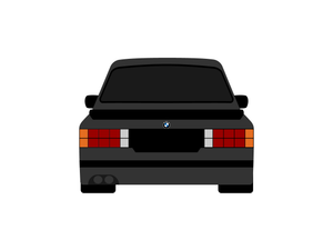 CarDress indoor car cover for BMW e30 coupe Mtech rear view