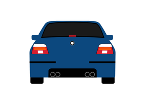 CarDress indoor car cover for BMW E39 rear view