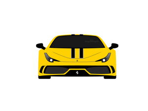 CarDress indoor car cover for Ferrari 458 Speciale front view