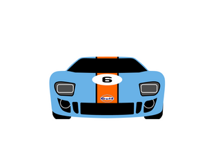 CarDress indoor car cover for Ford GT40 Design 00583-1 front view