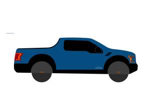 CarDress indoor car cover for Ford Ranger Raptor side view