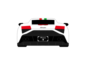 CarDress indoor car cover for Lamborghini Gallardo rear view