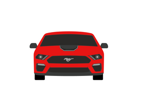 CarDress indoor car cover for Mustang Mach 1 front view