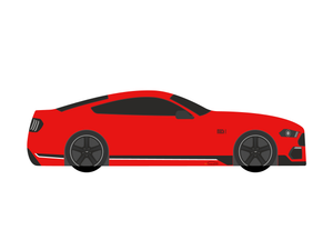 CarDress indoor car cover for Mustang Mach 1 side view