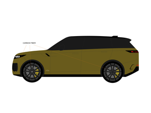 CarDress indoor car cover for Pantone 3995 Range Rover sport SV side view