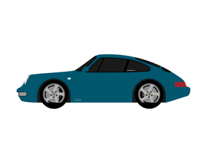 CarDress indoor car cover for Porsche 964 side view