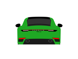 CarDress indoor car cover for Porsche 992 Turbo rear view