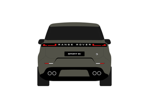 CarDress indoor car cover for Range Rover sport SV rear view