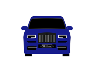 CarDress indoor car cover for Rolls Royce Cullinan Design 00738-1 front view