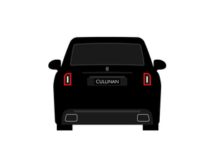 CarDress indoor car cover for Rolls Royce Cullinan Design 00892-1 rear view